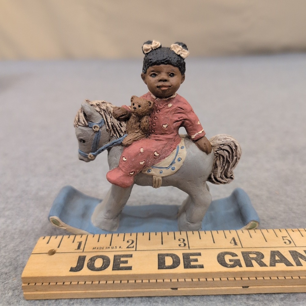 All Gods Children Sally Rocking Horse Figurine Martha Holcombe COA 1507 - Picture 7 of 8